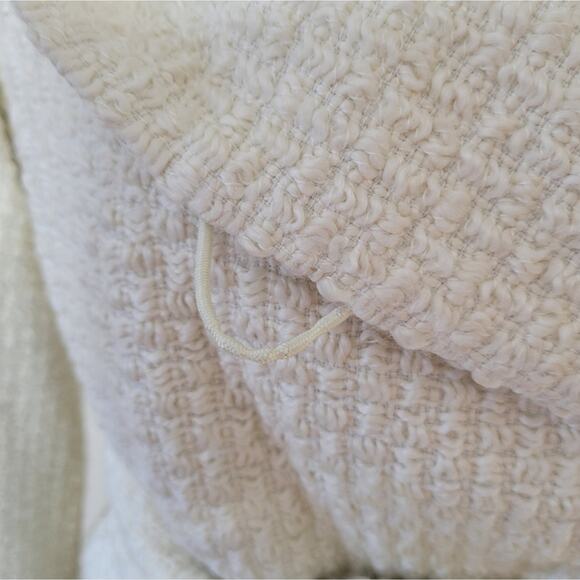 BCBGMAXAZRIA Ivory Tweed Belted Short Coat - Picture 3 of 9